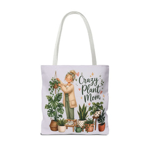 Crazy Plant Mom Tote Bag — Plant Lover Canvas Tote