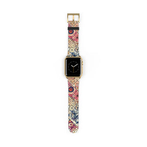 Geometric Floral Mosaic Watch Band – Colorful Vintage Art Pattern