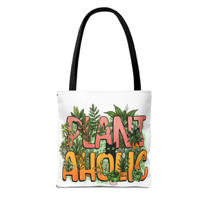 Plantaholic Tote Bag — Cute 'Plant Aholic' Eco Shopper for Plant Lovers