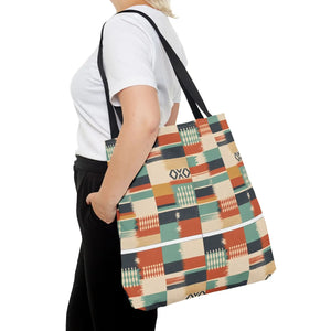 Aztec Patchwork Tote Bag – Boho Geometric All-Over Print Tote