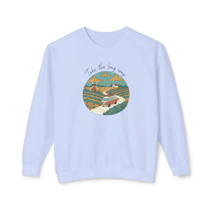Coastal countryside landscape sweatshirt - sweatshirts