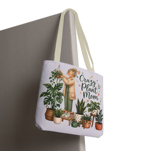 Crazy Plant Mom Tote Bag — Plant Lover Canvas Tote