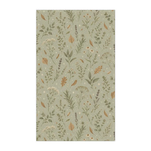 Cotton twill option of the DipaliZ green wildflower tea towel