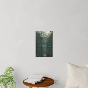 DipaliZ forest wall calendar decal, offered from 12 by 18 to 24 by 36 inches
