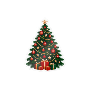 Christmas tree kiss-cut vinyl decal - home decor decals