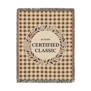 Broad farmhouse check pattern on a DipaliZ woven throw blanket