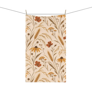 Botanical wildflower detail in the DipaliZ autumn tea towel print
