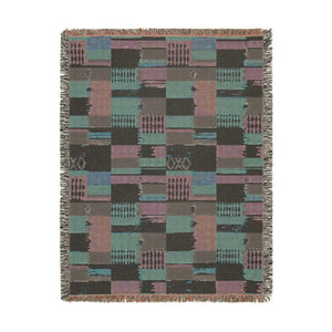 Woven southwestern sampler throw by DipaliZ for living room decor