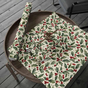 Festive Holly Berry Christmas Wrapping Paper