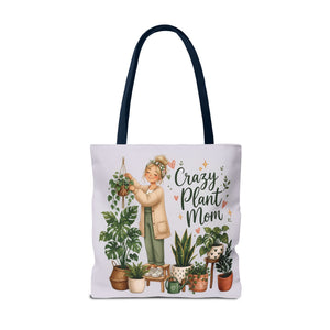 Crazy Plant Mom Tote Bag — Plant Lover Canvas Tote