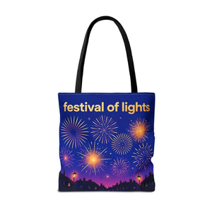 Festival of Lights Tote Bag — Fireworks Night Market Shopper
