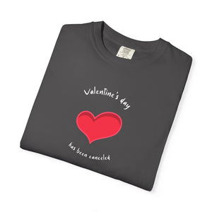 Anti Valentine's Day Cotton Tee - Garment Dyed Comfort - DipaliZ
