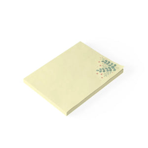 Eucalyptus sprig corner post-it note pads | floral sticky notes - notebooks & notepads