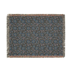 Sunflower & Midnight Floral Woven Throw Blanket