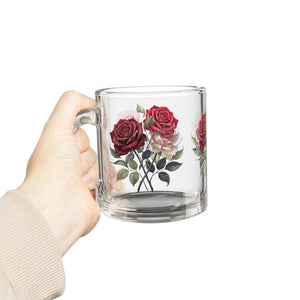 Original DipaliZ garden rose artwork printed to order on glass