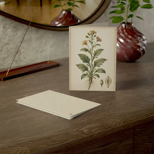 Vintage botanical wildflower thinking of you greeting card - cards