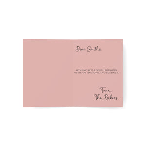 Personalized, Diwali Greeting Card — Happy Diwali Mandala Festival of Lights (Pack of 1/10/30/50)