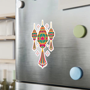 Colorful diwali lantern kiss-cut vinyl decal - home decor decals