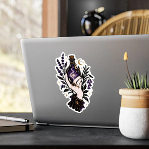 Mystical potion botanical kiss-cut vinyl decal - home decor decals