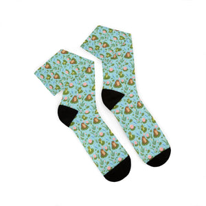 Frog Pond Pattern Socks — Cute Novelty Sublimation Crew Socks