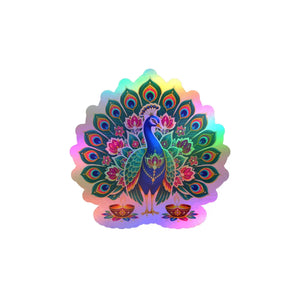 Peacock mandala kiss-cut vinyl decal - home decor decals