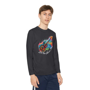Youth Long Sleeve Music Tee - 'Let the Music Play'