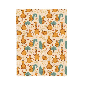 Giraffe Friends Velveteen Plush Blanket