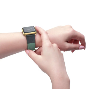 Boho Tie-Dye Watch Band – Green & Terracotta Patterned Apple Watch Strap