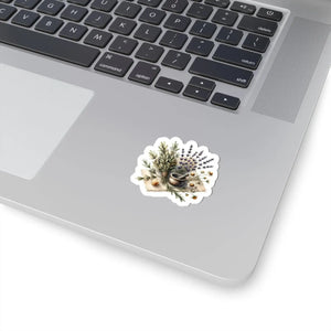 White square backing and margin on the DipaliZ kiss-cut herbal decal