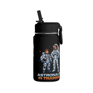 Lightweight 14 fl oz kids bottle by DipaliZ with original astronaut illustration