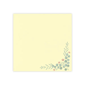 Eucalyptus sprig corner post-it note pads | floral sticky notes - notebooks & notepads