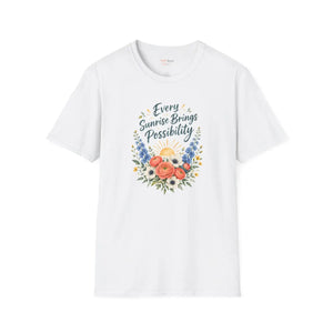 Every Sunrise Brings Possibility Floral T‑Shirt