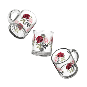 DipaliZ rose glass mug as a bridesmaid or Mother's Day gift