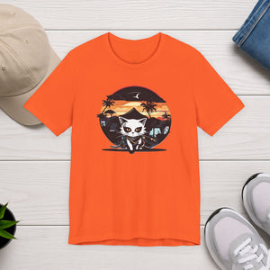 Cat Samurai Tee — Retro Japanese Ninja Cat Graphic T-Shirt
