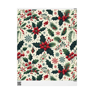 Festive Botanical Christmas Wrapping Paper