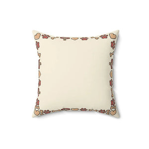 Personalized Dog Photo Pillow — Custom Pet Name "ZEUS" Square Throw Pillow, Cute Heart & Paw Border