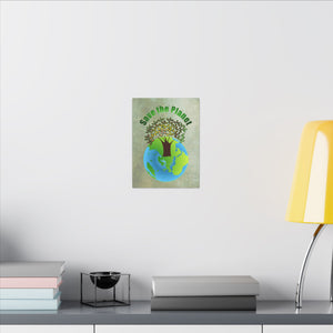 Save the planet, Matte Canvas, Stretched, 0.75"