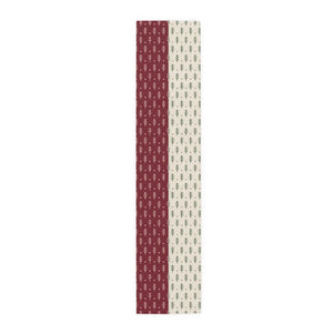 Rust & Cream Minimal Pine Table Runner — Rustic Holiday Dining Decor