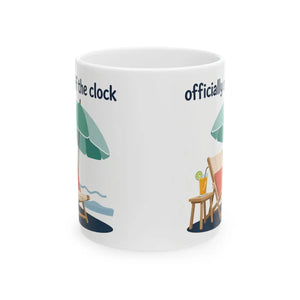 Ceramic Mug — "Officially Off the Clock" Beach Vacation Coffee Cup (11oz, 15oz)