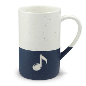 Musical note speckled ceramic mug - mugs
