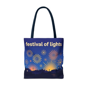 Festival of Lights Tote Bag — Diwali Fireworks Market & Celebration Tote