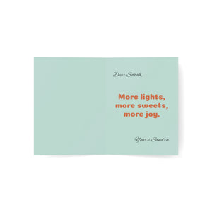 Personalized, Diwali Greeting Cards — 'Happy Diwali: Lights and Joy' Festive Card Pack (1/10/30/50 pcs)