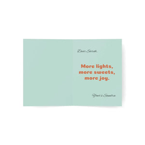 Personalized, Diwali Greeting Cards — 'Happy Diwali: Lights and Joy' Festive Card Pack (1/10/30/50 pcs)