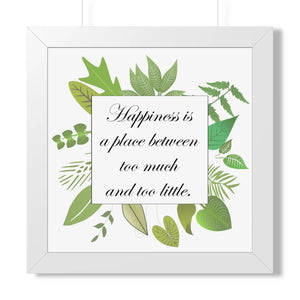Happiness quotes framed vertical poster - posters
