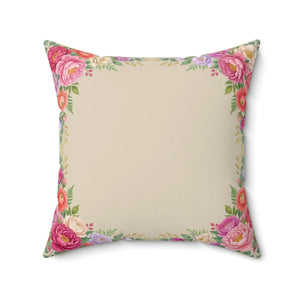 Floral Photo Pillow – Personalized Square Decorative Throw Pillow