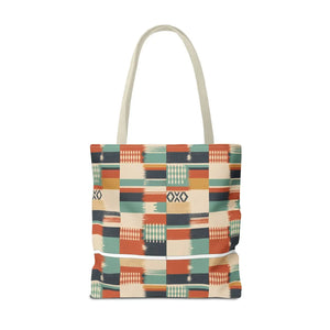 Aztec Patchwork Tote Bag – Boho Geometric All-Over Print Tote