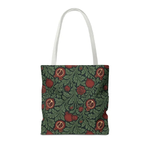 Vintage william morris-inspired botanical pomegranate tote bag - bags
