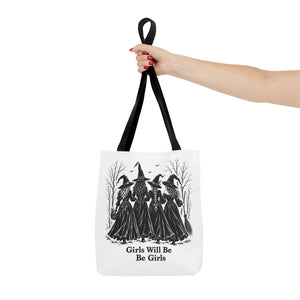 Witch Sisters Tote — “Girls Will Be Girls” Halloween Tote Bag