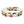 Paw Print Dog Collar — Colorful Red, Teal & Brown Paw Pattern