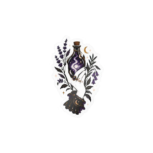 Mystical potion botanical kiss-cut vinyl decal - home decor decals